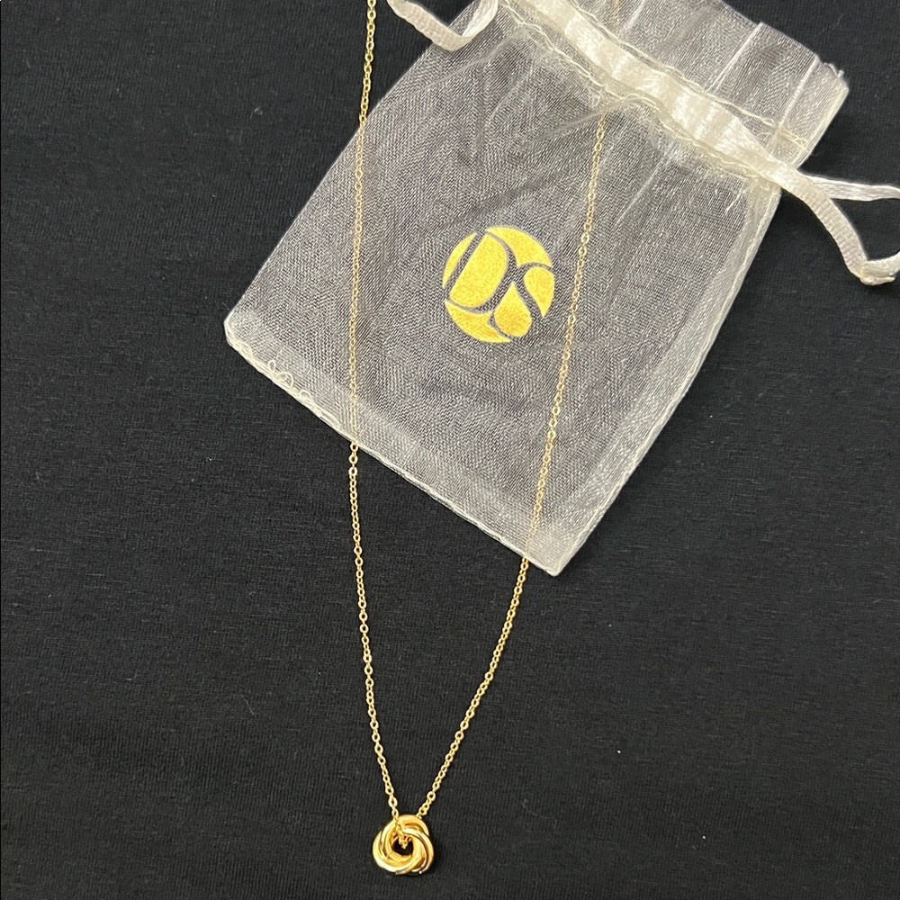 Daniela Swaebe "Eternal Bond' Polished Knot Pendant Necklace New - Picture 2 of 6
